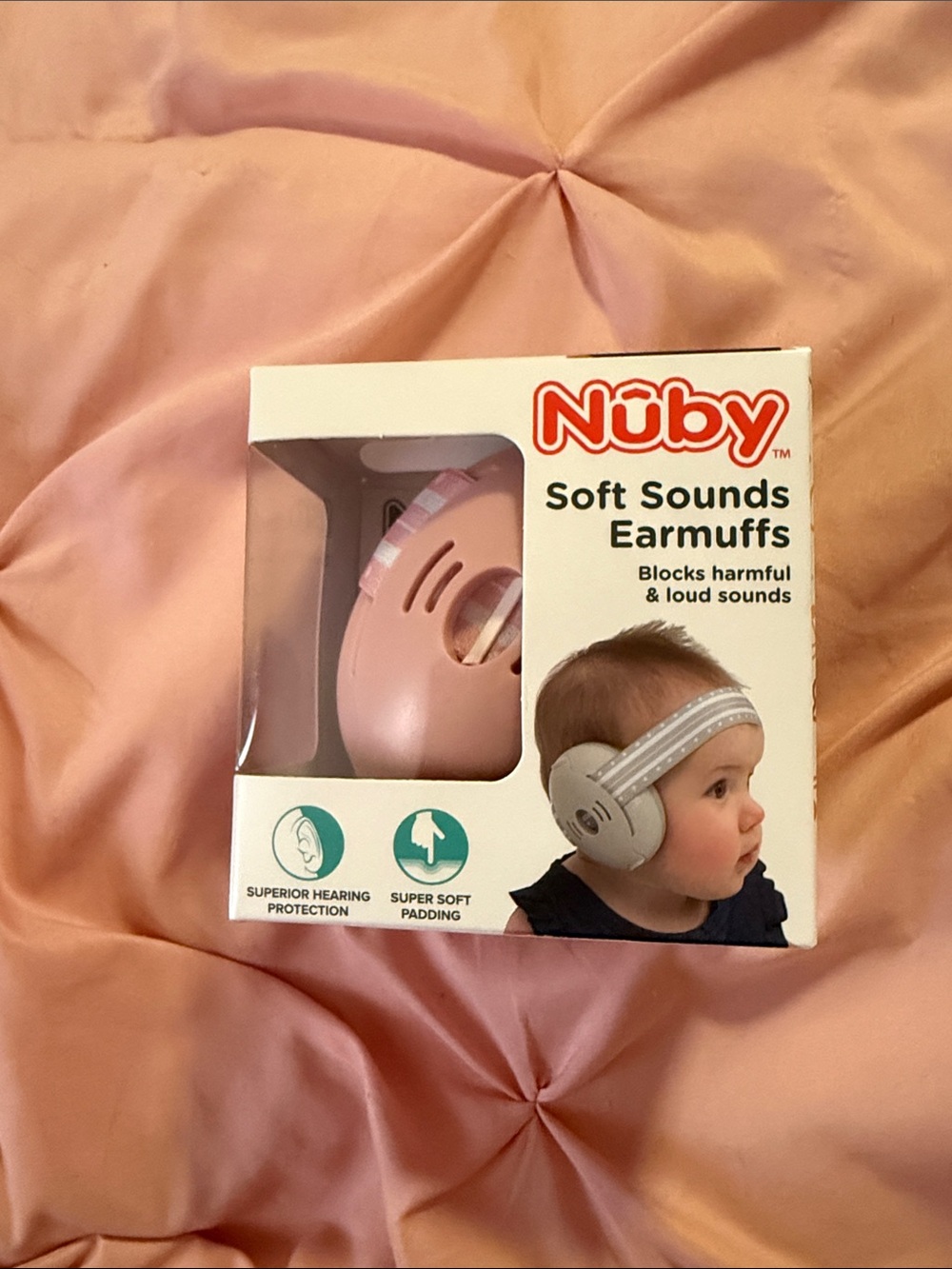 Nuby Soft Sounds Earmuffs Over-Ear Headphones in Pink